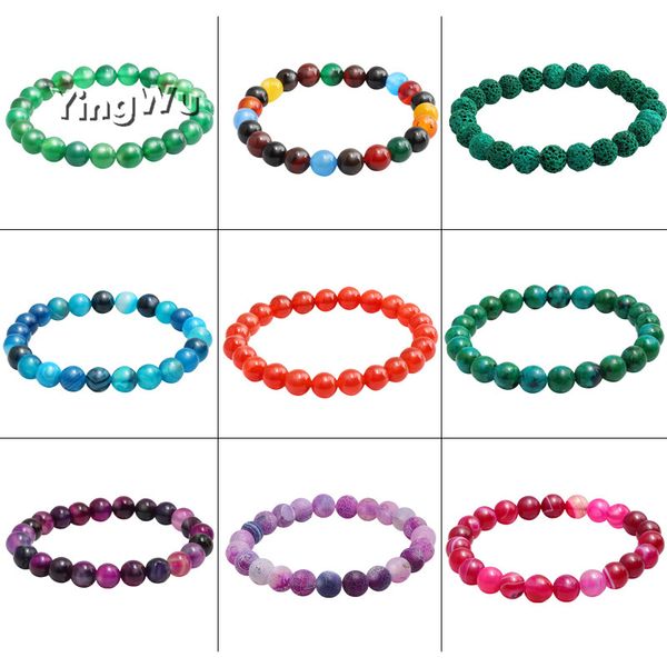 beaded, strands yingwu trendy colorful agates lava volcanic stone purple weathered turquoises bracelets 15 style charm men red string elasti, Black
beaded, strands yingwu trendy colorful agates lava volcanic stone purple weathered turquoises bracelets 15 style charm men red string elasti, Black