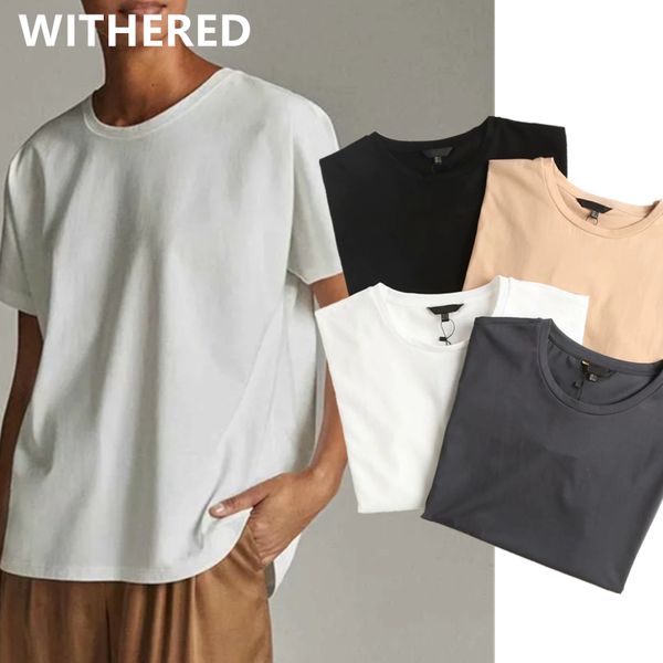 withered summer t shirt women england style simple solid o-neck cotton match basic harajuku tshirt camisetas verano mujer 2020, White
withered summer t shirt women england style simple solid o-neck cotton match basic harajuku tshirt camisetas verano mujer 2020, White