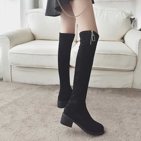 round toe women's rubber boots booties ladies autumn shoes thigh high heels high boots-women winter footwear, Black
round toe women's rubber boots booties ladies autumn shoes thigh high heels high boots-women winter footwear, Black