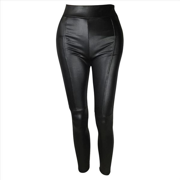 women solid pu leather leggings high waist elastic thin trousers skinny pants female stretch jeggings calzas mujer t1p, Black
women solid pu leather leggings high waist elastic thin trousers skinny pants female stretch jeggings calzas mujer t1p, Black