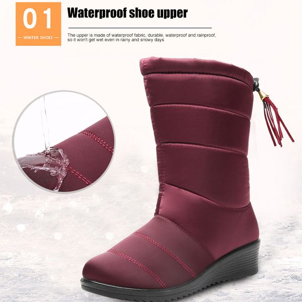 women snow sneakers boots shoes outdoor anti-slip waterproof booties winter warming sale-wt, Black 
women snow sneakers boots shoes outdoor anti-slip waterproof booties winter warming sale-wt, Black