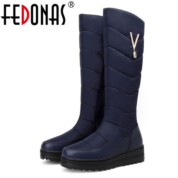 fedonas side zipper women warm knee high boots 2020 winter new snow boots party basic casual shoes woman big size platform boots 200916, Black
fedonas side zipper women warm knee high boots 2020 winter new snow boots party basic casual shoes woman big size platform boots 200916, Black