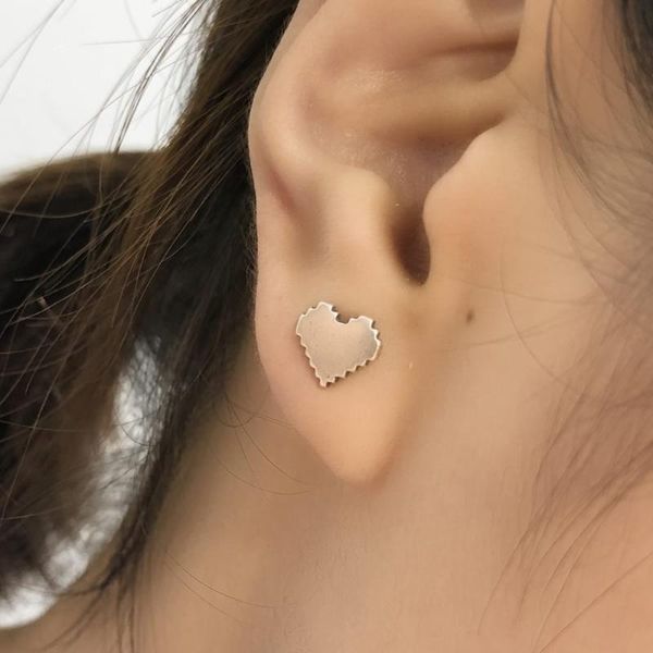 925 sterling silver pixel heart stud earrings fashion women punk earrings vintage party wedding jewelry gifts for women55, Golden;silver
925 sterling silver pixel heart stud earrings fashion women punk earrings vintage party wedding jewelry gifts for women55, Golden;silver