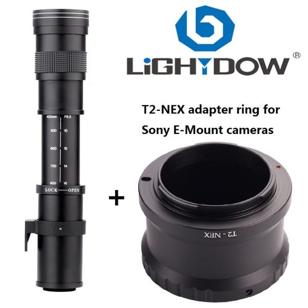 lightdow 420-800mm f8.3-16 super telep lens manual zoom lens+t2-nex adapter ring for sony e-mount cameras nex6 a6000,a7,a7r
lightdow 420-800mm f8.3-16 super telep lens manual zoom lens+t2-nex adapter ring for sony e-mount cameras nex6 a6000,a7,a7r