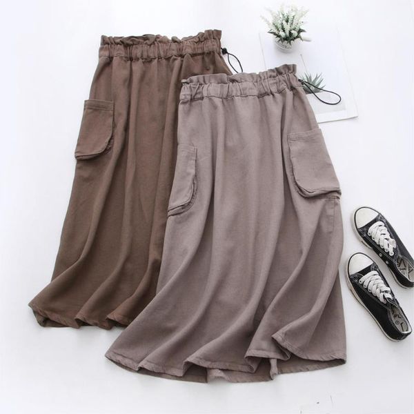 skirts 2021 summer cotton and linen midi length women high waist long skirt with pocket saia a-line faldas jupe femme, Black
skirts 2021 summer cotton and linen midi length women high waist long skirt with pocket saia a-line faldas jupe femme, Black