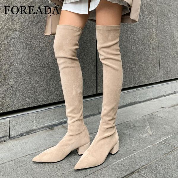 boots foreada high heel over the knee woman block thigh pointed toe long ladies slim stretch shoes size 43, Black
boots foreada high heel over the knee woman block thigh pointed toe long ladies slim stretch shoes size 43, Black
