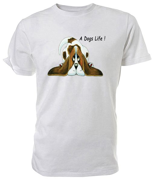 cartoon basset hound, a dog's life t shirt - choice of size & colours
cartoon basset hound, a dog's life t shirt - choice of size & colours