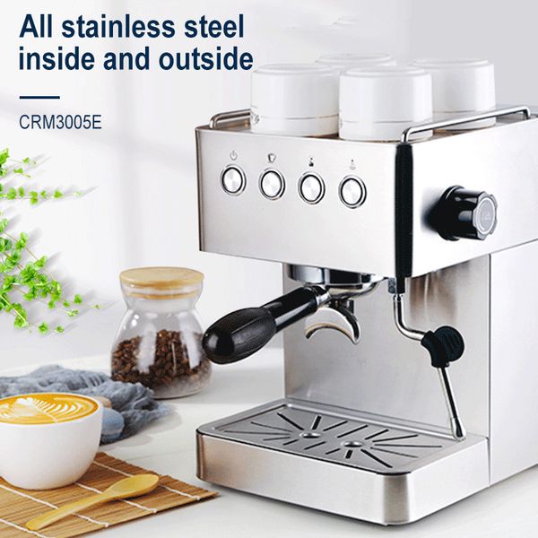 220v 1.7l stainless steel body full semi-automatic espresso machine high pressure steam milk frother machine
220v 1.7l stainless steel body full semi-automatic espresso machine high pressure steam milk frother machine