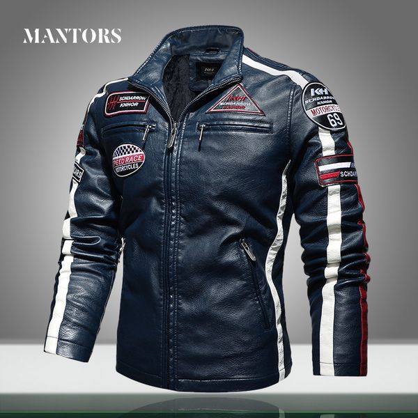 2020 winter leather jacket men stand collar motorcycle retro velour pu jackets embroidery printing big size mens zipper coats, Black
2020 winter leather jacket men stand collar motorcycle retro velour pu jackets embroidery printing big size mens zipper coats, Black