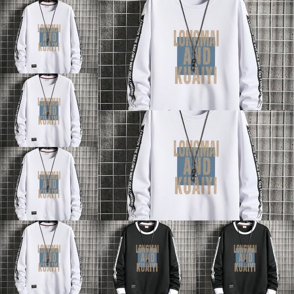 spring and autumn men's sweater 2020 sweatert-shirt sweaternew korean style trendy ins all-match round neck long sleeve t-shirt bhv8, Black
spring and autumn men's sweater 2020 sweatert-shirt sweaternew korean style trendy ins all-match round neck long sleeve t-shirt bhv8, Black