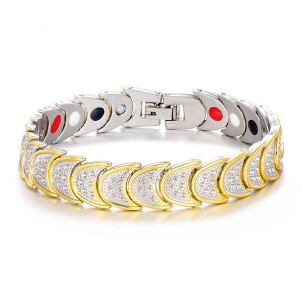 charm bracelets healthy magnetic bracelet for men women magnet anti-radiation moon bangles copper therapy, Golden;silver
charm bracelets healthy magnetic bracelet for men women magnet anti-radiation moon bangles copper therapy, Golden;silver