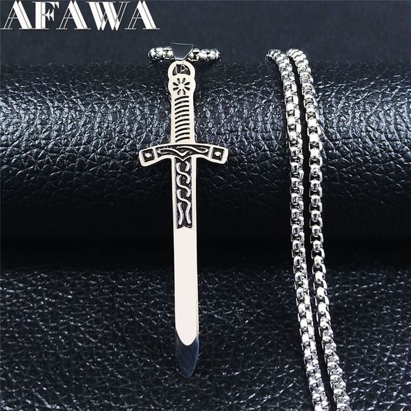 witchcraft sword stainless steel chain necklace women/men silver color pendant necklace jewelry joyeria acero inoxidable n4053s0
witchcraft sword stainless steel chain necklace women/men silver color pendant necklace jewelry joyeria acero inoxidable n4053s0