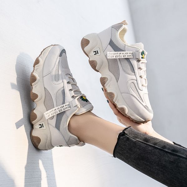 dad shoes womens 2020 spring korean-style casual increased mesh casual sneakers female student board shoes, Black
dad shoes womens 2020 spring korean-style casual increased mesh casual sneakers female student board shoes, Black