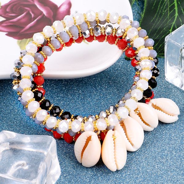 charm bracelets fashion jewelry face bead natural shell pendant glass crystal bracelet for women, Golden;silver
charm bracelets fashion jewelry face bead natural shell pendant glass crystal bracelet for women, Golden;silver