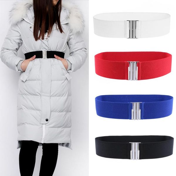 women waistband stretch elastic wide corset waist belts silver metal buckle fabric strap female cummerbund apparel accessories, Black;brown
women waistband stretch elastic wide corset waist belts silver metal buckle fabric strap female cummerbund apparel accessories, Black;brown
