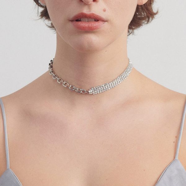 new fashion on the new line, flash drill chain splicing trend personality all-around temperament necklace, Golden;silver
new fashion on the new line, flash drill chain splicing trend personality all-around temperament necklace, Golden;silver