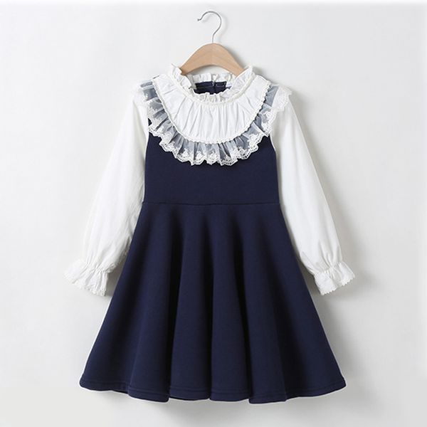 menoea college style girls clothing dress autumn baby dress kids patchwork fall clothes children long sleeve blue white, Red;yellow
menoea college style girls clothing dress autumn baby dress kids patchwork fall clothes children long sleeve blue white, Red;yellow