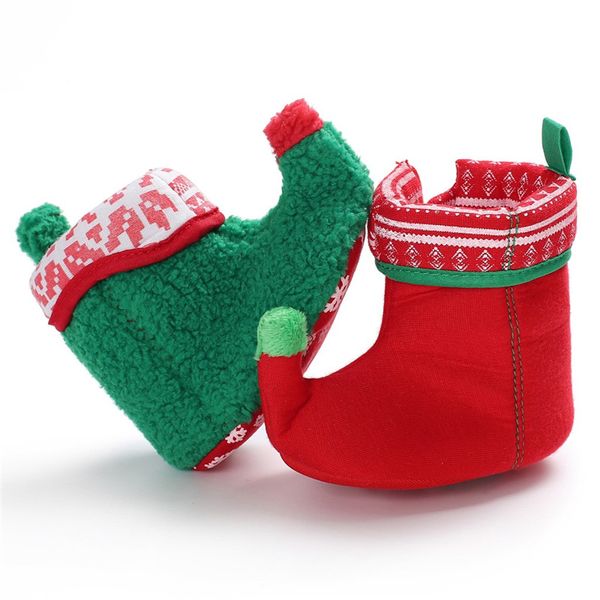baby shoes christmas toddler kid baby girls boy flock winter warm snow boots bootie shoes #3s24