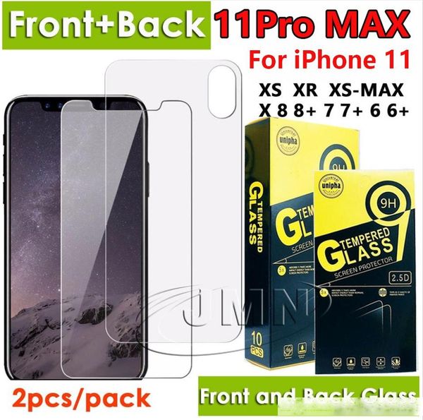 front and back tempered glass phone screen protector for iphone 11 pro max xr xs x iphone 8 7 6 plus 2pcs glass film in one pack
front and back tempered glass phone screen protector for iphone 11 pro max xr xs x iphone 8 7 6 plus 2pcs glass film in one pack