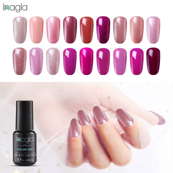 inagla magenta gel lacquer uv led nail gel polish soak off gel varnish long lasting hybrid painting need coat for home use, Red;pink
inagla magenta gel lacquer uv led nail gel polish soak off gel varnish long lasting hybrid painting need coat for home use, Red;pink