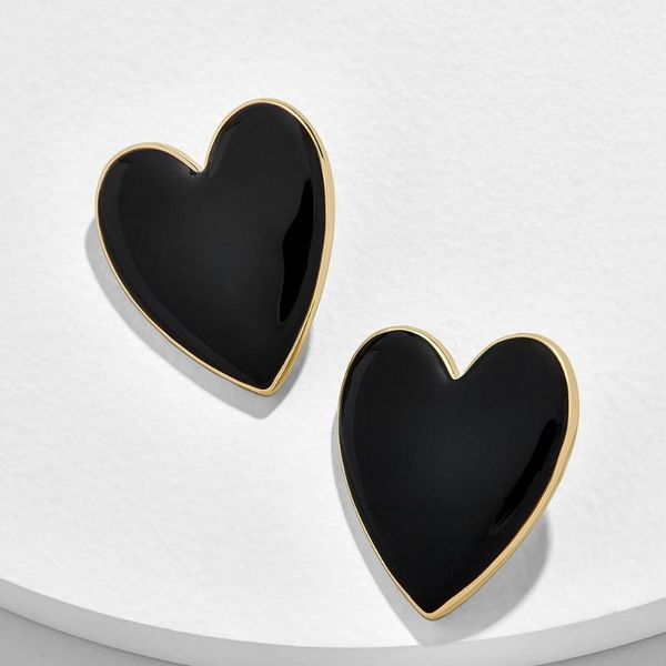 boho love heart women's stud earrings enamel black white charm heart earrings for women fashion statement jewelry gift wholesale, Golden;silver
boho love heart women's stud earrings enamel black white charm heart earrings for women fashion statement jewelry gift wholesale, Golden;silver