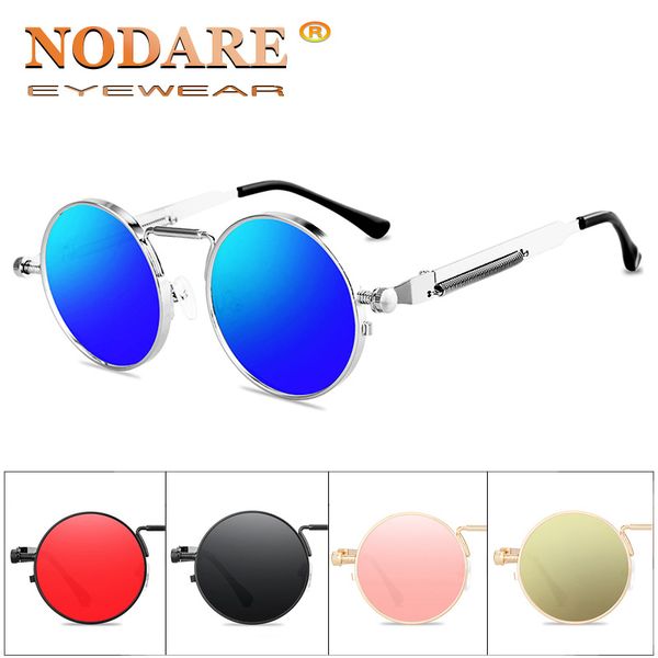 sunglasses nodare round metal frame male women brand design trending travel sun glasses masculina uv400, White;black
sunglasses nodare round metal frame male women brand design trending travel sun glasses masculina uv400, White;black