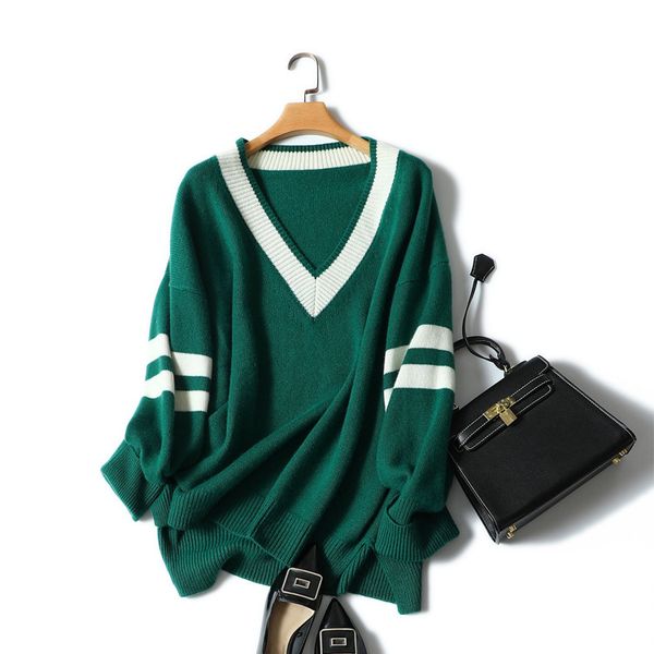 women's sweaters cashmere v-neck oversize women sweater england style winter warm items clothes for womens knit, White;black
women's sweaters cashmere v-neck oversize women sweater england style winter warm items clothes for womens knit, White;black