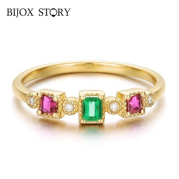 cluster rings bijox story classic 925 silver jewelry ring with ruby emerald zircon gemstones gold color for women wedding party wholesale, Golden;silver
cluster rings bijox story classic 925 silver jewelry ring with ruby emerald zircon gemstones gold color for women wedding party wholesale, Golden;silver