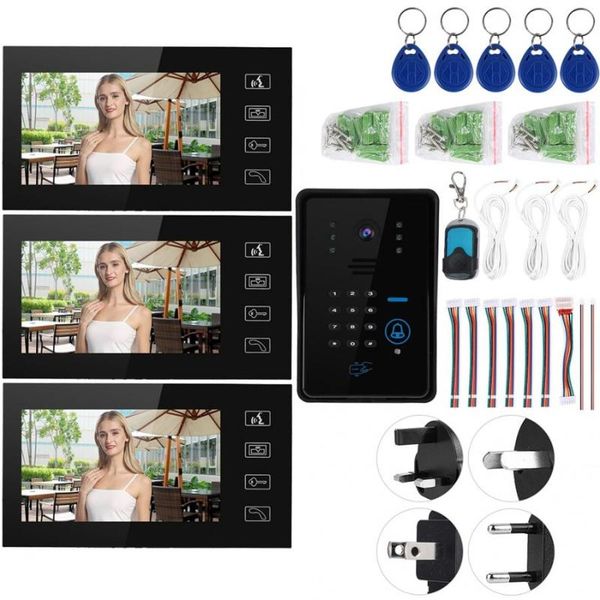 videoportero 7inches wired video doorbell intercom system card password remote control 110-240v
videoportero 7inches wired video doorbell intercom system card password remote control 110-240v