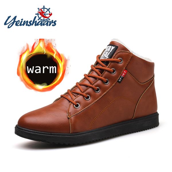 yeinshaars autumn winter sneakers men shoes leather high with fur plush warm casual classic comfortable male footwear, Black
yeinshaars autumn winter sneakers men shoes leather high with fur plush warm casual classic comfortable male footwear, Black