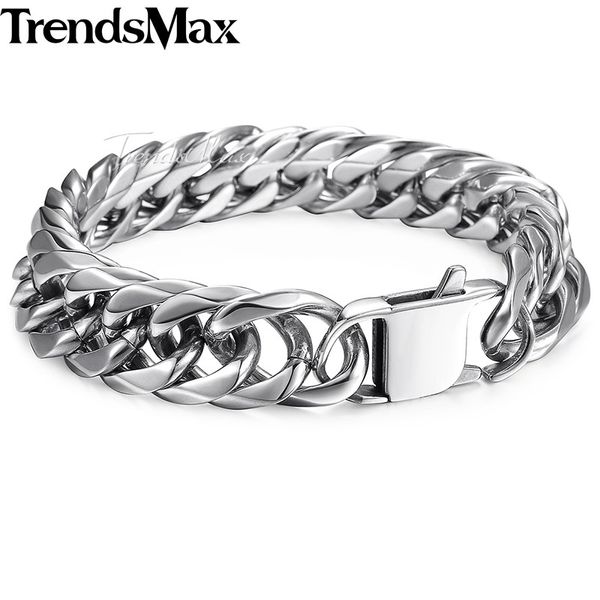 link, chain men's bracelet hiphop cuban link 316l stainless steel for male jewelry 2021 gifts drop 15mm khb289, Black
link, chain men's bracelet hiphop cuban link 316l stainless steel for male jewelry 2021 gifts drop 15mm khb289, Black