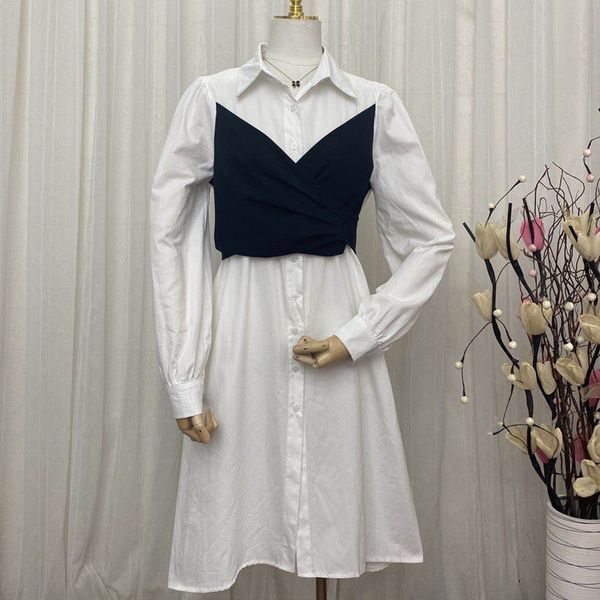 big flower aid dhy autumn new lapel fake two-piece dress temperament waist slimming mid-length shirt dress for women unwvq, Black;gray
big flower aid dhy autumn new lapel fake two-piece dress temperament waist slimming mid-length shirt dress for women unwvq, Black;gray
