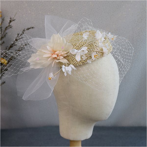 stingy brim hats retro handmade straw veil fascinator hat cocktail cap flower hair clip headwear wedding, Blue;gray
stingy brim hats retro handmade straw veil fascinator hat cocktail cap flower hair clip headwear wedding, Blue;gray