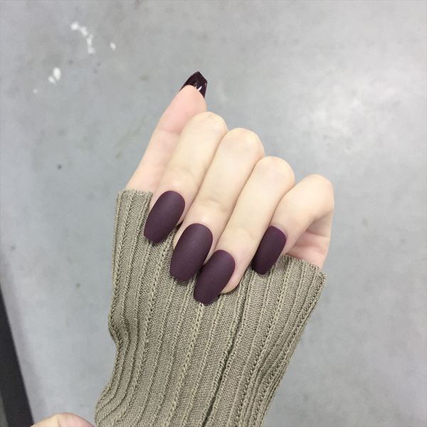 false nails 24pcs/set europe and the united states beam fake nail dark brown matte press on long square head ballerina, Red;gold
false nails 24pcs/set europe and the united states beam fake nail dark brown matte press on long square head ballerina, Red;gold