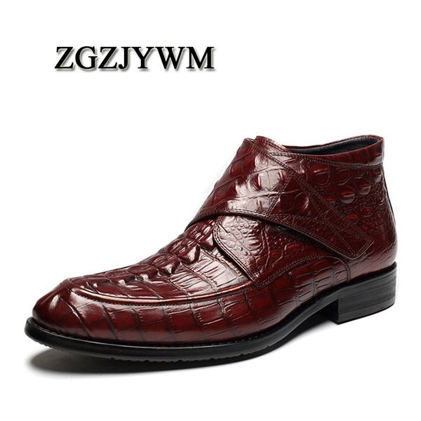 boots zgzjywm crocodile pattern breathable genuine leather hook & loop pointed toe oxford ankle for men, Black
boots zgzjywm crocodile pattern breathable genuine leather hook & loop pointed toe oxford ankle for men, Black