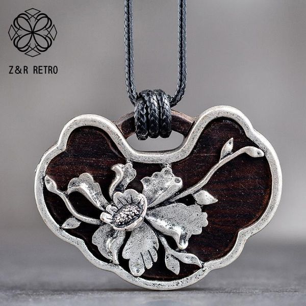 pendant necklaces wooden lotus decoration vintage celebrity collar neckless women's jewellery long necklace for grandmother's day, Silver
pendant necklaces wooden lotus decoration vintage celebrity collar neckless women's jewellery long necklace for grandmother's day, Silver