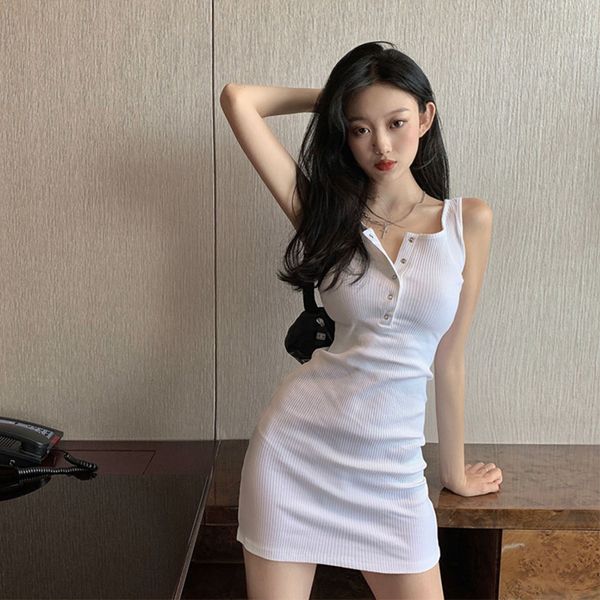 suspenders dresses for women single-breasted slim waist pure color short knitted dresses casual korean sleeveless, Black;gray
suspenders dresses for women single-breasted slim waist pure color short knitted dresses casual korean sleeveless, Black;gray