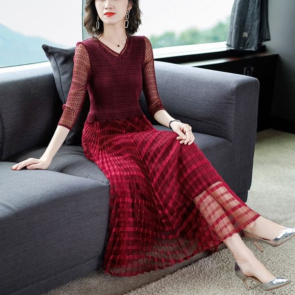 lady children's middle-aged spring 2020 popular new elegant skirt long skirt gauze dress spring and autumn women's long dress yxcs, Black;gray
lady children's middle-aged spring 2020 popular new elegant skirt long skirt gauze dress spring and autumn women's long dress yxcs, Black;gray