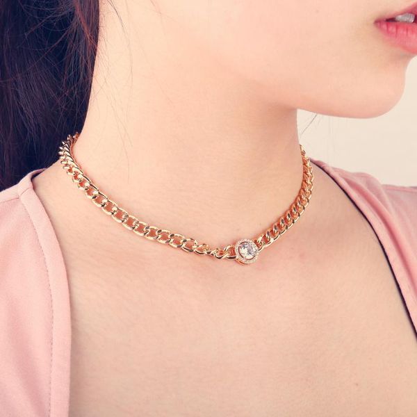 chokers luxurious cuban choker necklace for woman gold color thick chain big round cz zircon pendant punk vintage jewelry gift, Golden;silver
chokers luxurious cuban choker necklace for woman gold color thick chain big round cz zircon pendant punk vintage jewelry gift, Golden;silver