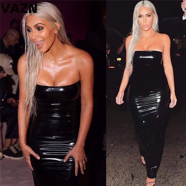 vazn 2020 special night party dress sleeveless strapless leather black women casual dress short, Black;gray
vazn 2020 special night party dress sleeveless strapless leather black women casual dress short, Black;gray