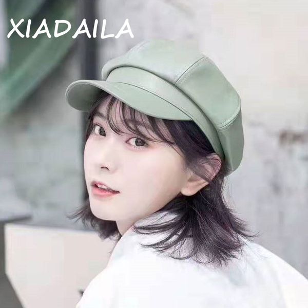 stingy brim hats autumn winter women ladies leather beret octagonal flat cap female solid warm yw-1, Blue;gray
stingy brim hats autumn winter women ladies leather beret octagonal flat cap female solid warm yw-1, Blue;gray