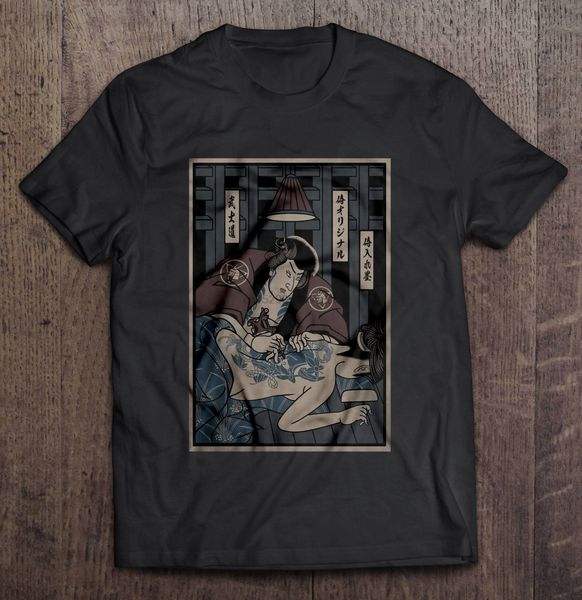 men funny t shirt fashion tshirt japanese samurai tattoo women t-shirt