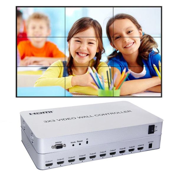 1080p rs232 3x3 video wall controller hdmi video processor 9 channels hd output 1x2 1x3 1x4 2x1 2x2 2x3 4x1 4x2 3x2 3x1 splicing
1080p rs232 3x3 video wall controller hdmi video processor 9 channels hd output 1x2 1x3 1x4 2x1 2x2 2x3 4x1 4x2 3x2 3x1 splicing