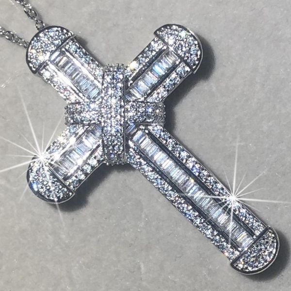 chains 925 silver exquisite bible jesus cross pendant necklace for women men crucifix charm simulated platinum diamond fine jewelry
chains 925 silver exquisite bible jesus cross pendant necklace for women men crucifix charm simulated platinum diamond fine jewelry