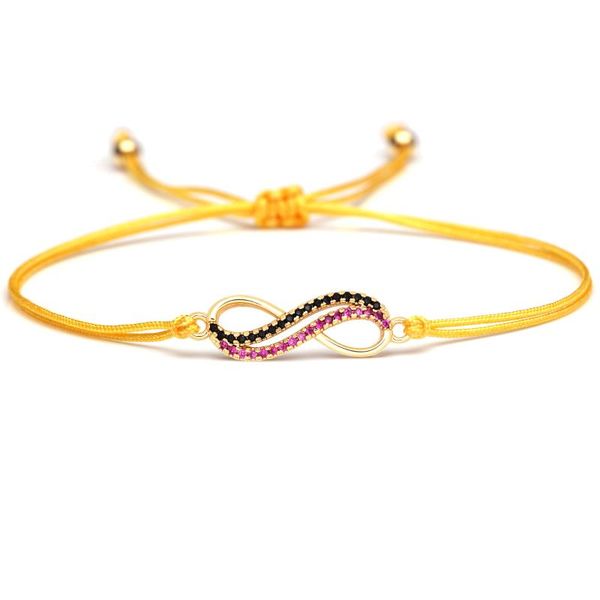 Black Purple Cubic Zirconia Copper Inifinity Love Charm Bracelet Women Girl 2020 New Fashion Orange Blue Blue Red String Jewelry, Golden;silver
Black Purple Cubic Zirconia Copper Inifinity Love Charm Bracelet Women Girl 2020 New Fashion Orange Blue Blue Red String Jewelry, Golden;silver