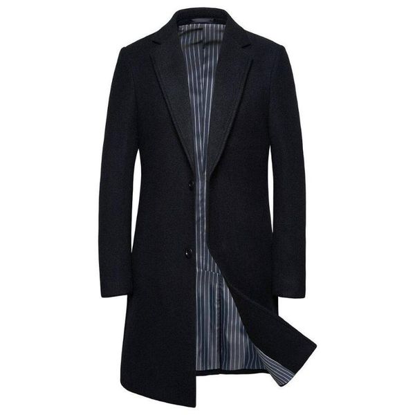 fall/winter new style large size woolen woolen coat mid-length solid color business casual jacket men, Black
fall/winter new style large size woolen woolen coat mid-length solid color business casual jacket men, Black