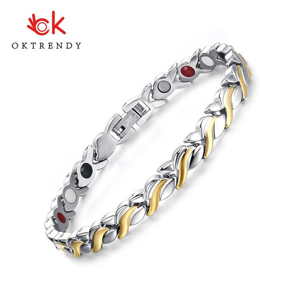 charm bracelets oktrendy female bracelet germanium link chain health magnetic for women slimming energy jewelry arthritis, Golden;silver
charm bracelets oktrendy female bracelet germanium link chain health magnetic for women slimming energy jewelry arthritis, Golden;silver
