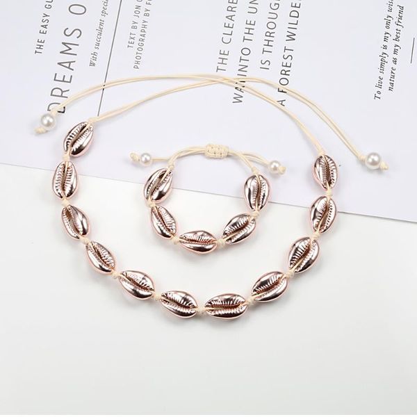 chokers fashion natural shell necklace bracelet adjustable bohemian hand knit rope jewelry for women girls friendship beach holiday, Golden;silver
chokers fashion natural shell necklace bracelet adjustable bohemian hand knit rope jewelry for women girls friendship beach holiday, Golden;silver