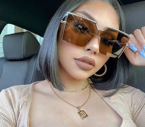oversized square sunglasses women men vintage alloy frame sun glasses clear lens one piece rimless eyewear shade, White;black
oversized square sunglasses women men vintage alloy frame sun glasses clear lens one piece rimless eyewear shade, White;black