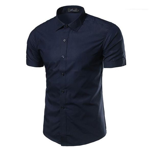 sleeve solid color turn down collar designer shirt male casual clothes mens slim dress shirt summer short, White;black
sleeve solid color turn down collar designer shirt male casual clothes mens slim dress shirt summer short, White;black